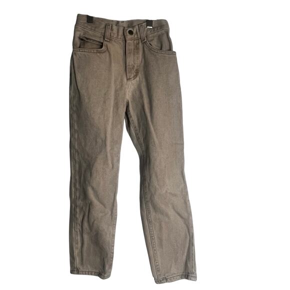 Vintage 80s LEE denim taper leg jeans boys size 8 neutral tan shade - Picture 1 of 9
